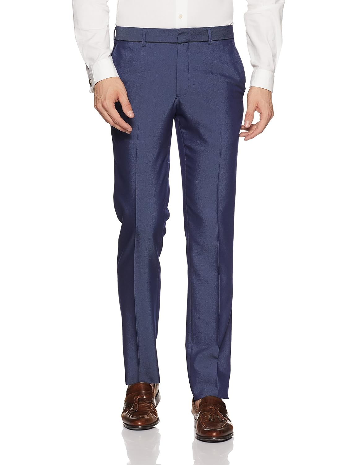 v dot men's slim fit formal trousers