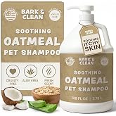 Oatmeal Dog Shampoo for Itchy Dry Skin, 1 Gallon with Pump - Hypoallergenic Anti-Itch Allergy &amp; Sensitive Relief, Smelly Dogs, Aloe Vera Coconut Oil, Sulfate and Paraben Free, Made in USA Bark &amp; Clean