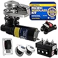 Five Oceans Vertical Windlass Kit – 12V DC Boat Anchor Windlass with Solenoid, Circuit Breaker, Up/Down Foot Switch & Rocker Switch, 600-1500W Options