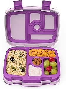 Bentgo Kids Children’s Lunch Box - Leak-Proof, 5-Compartment Bento-Style Kids Lunch Box - Ideal Portion Sizes for Ages 3 to 7 - BPA-Free, Dishwasher Safe, Food-Safe Materials (Purple)