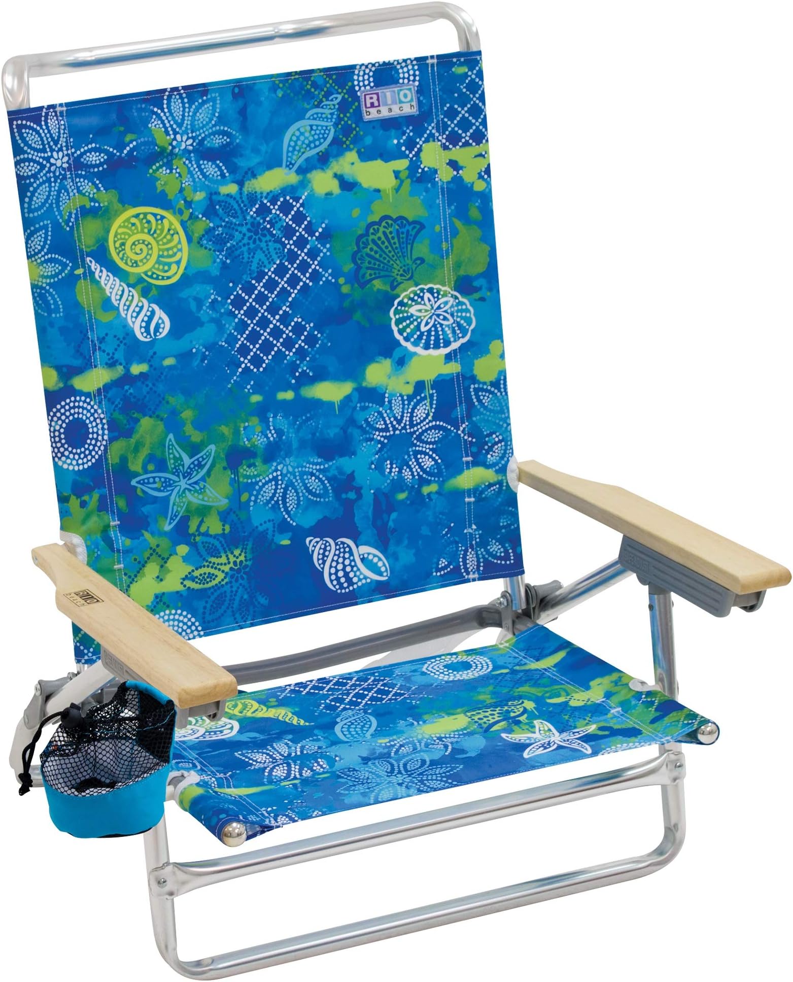 Rio Beach Classic 5 Position Lay Flat Folding Beach Chair