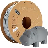 Polymaker Matte PLA Filament 1.75mm, 1kg, Fossil Grey | High Speed 3D Filament Fits Most FDM Printers, Up to 500mm/s, Easy&amp;Clog-Free, Neatly Wound, &plusmn;0.02mm, Offering High Strength