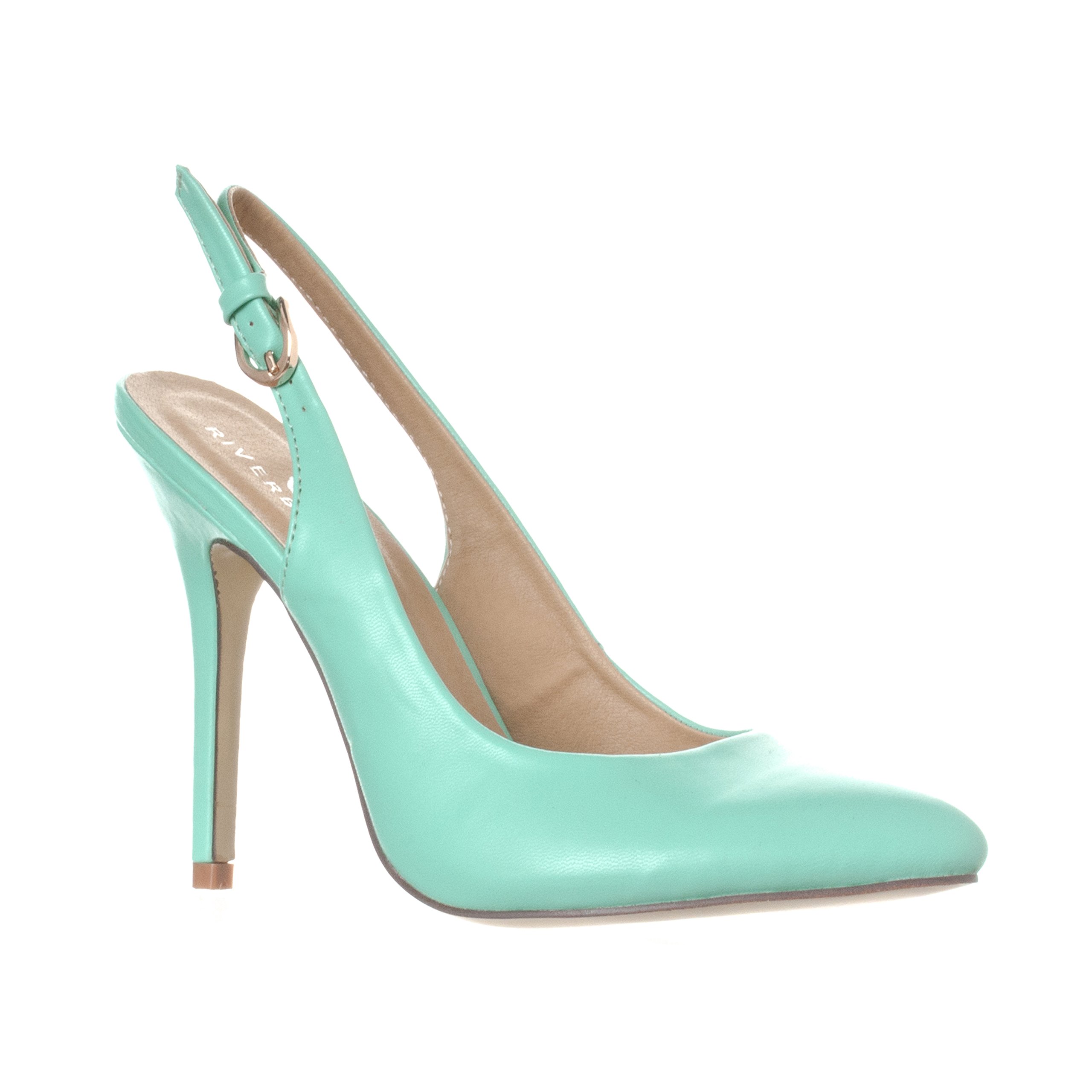 Riverberry Women's Lucy Pointed-Toe, Sling Back Pump Stiletto Heels