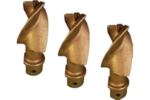 Digger Supply 3 Count TF-350 Auger Pilot Tip, Fits PTO Agressor, Tri Max, Various Augers, 135088 (3), 350mm, 2 Flutes, Pilot Point, Straight Shank, 60 Cutting Angle, Earth, Rock Surface