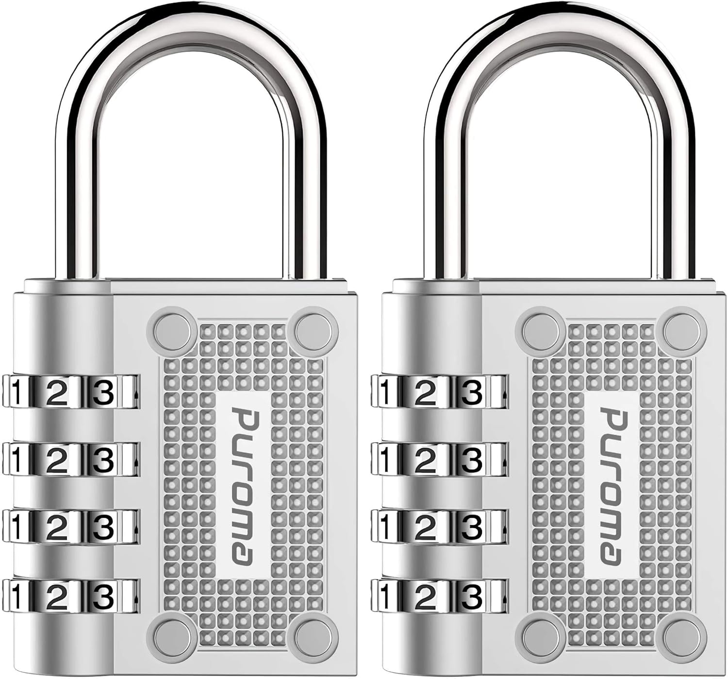 Puroma 2 Pack Combination Locks Outdoor Waterproof Padlock for School Gym Locker Outdoor Fence Hasp Cabinet Toolbox Locker (Black) - - 