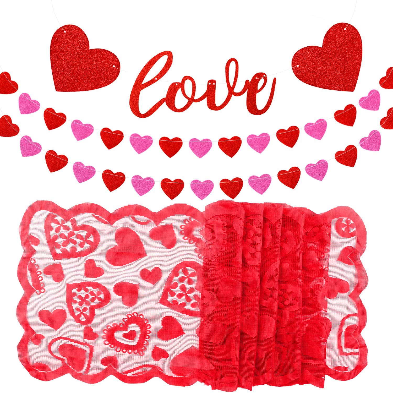 Best valentine table runner 72 inch