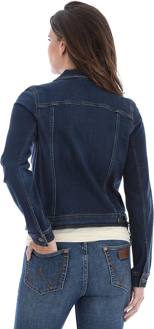 wrangler leather jacket womens