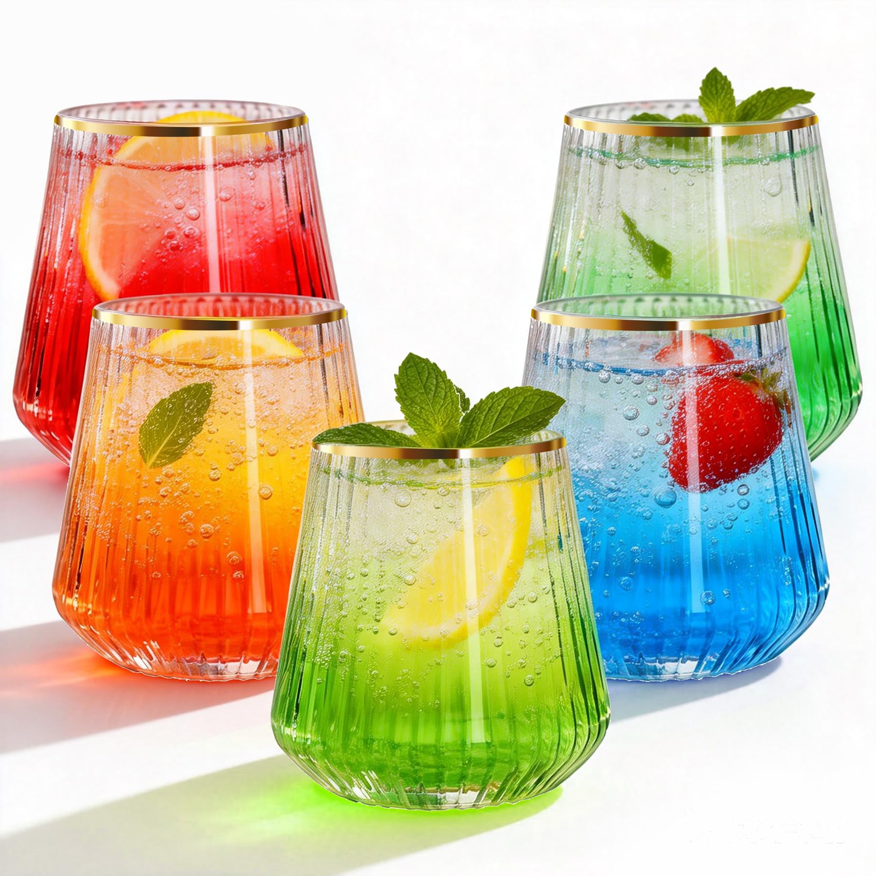 Photo 1 of ***MISSING PARTS***
N9R 24 Count 12oz Clear Plastic Wine Cups with Gold Rim - Elegant Origami Ripple Design, Shatterproof & Disposable for Whiskey, Cocktail, Champagne, Parties, Weddings, Events