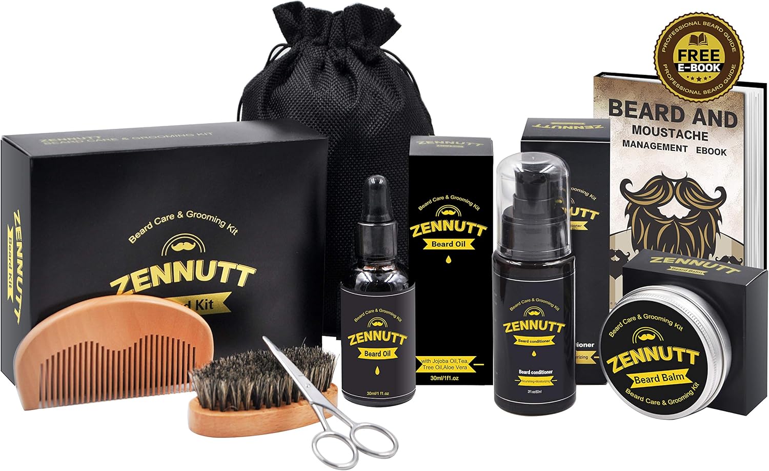 Beard Kit,Beard Growth Care Grooming Kit w/Beard Foam/Shampoo,Beard