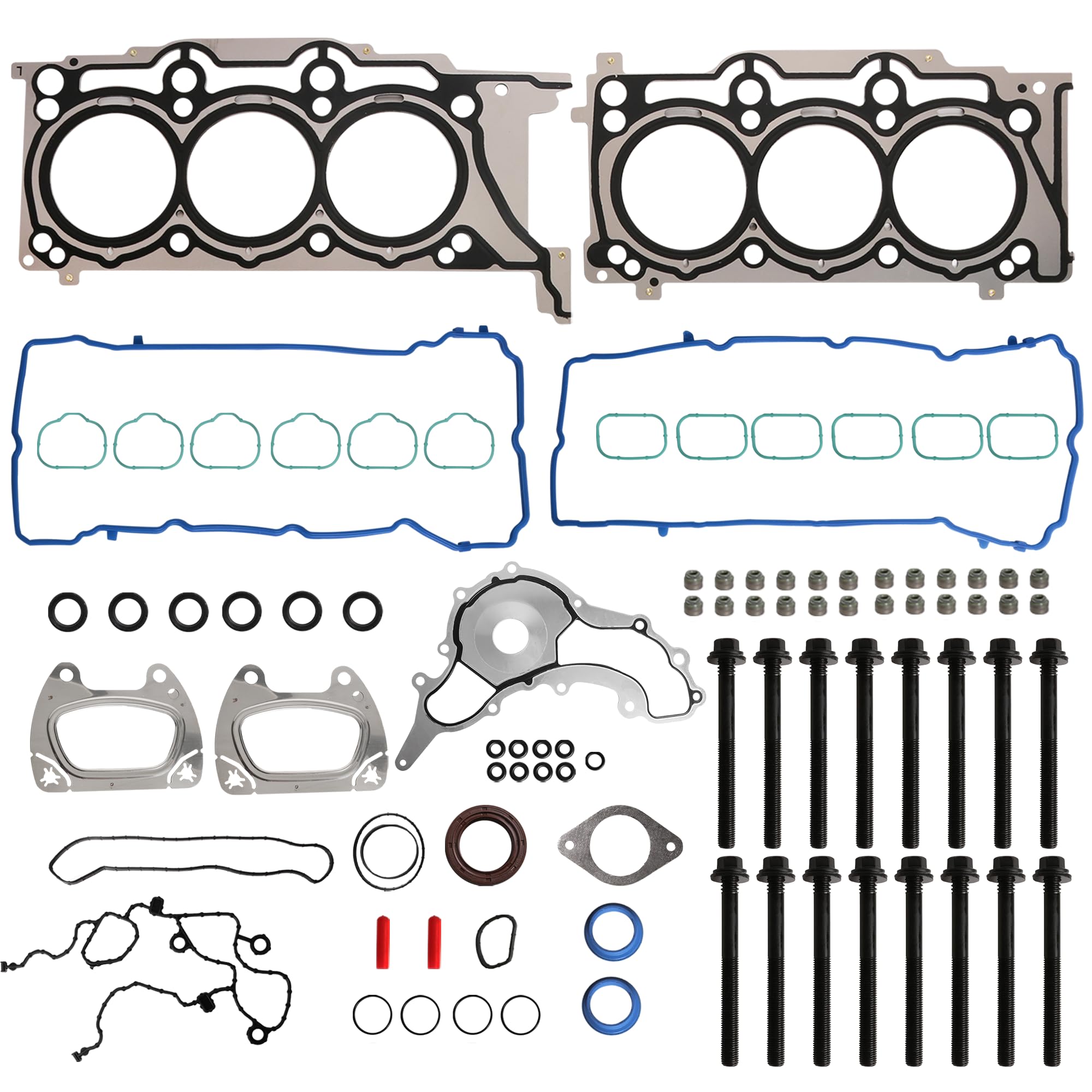 Photo 1 of JAVOUKA Head Gasket Set with Bolts, 3.6 Pentastar,11-20 for Dodge Avenger/Challenger/Charger/Journey/Durango,11-16 for Jeep Wrangler/Grand Cherokee,for Ram 1500,for Chrysler 200/300, HS26541PT(90PCS)