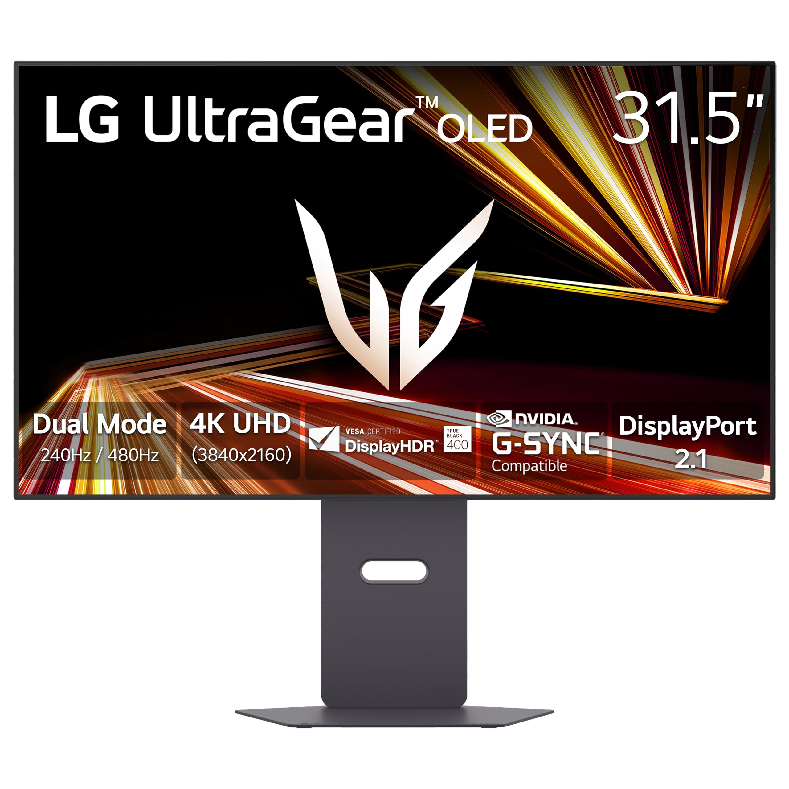 Photo 1 of **** parts only *** LG 32GX870A-B 32-inch Ultragear 4K UHD (3840 x 2160) OLED Gaming Monitor, Dual-Mode, 240Hz, 0.03ms, NVIDIA, AMD FreeSync Premium Pro, VESA DisplayHDR True Black 400, USB Type-C, DP2.1, Black