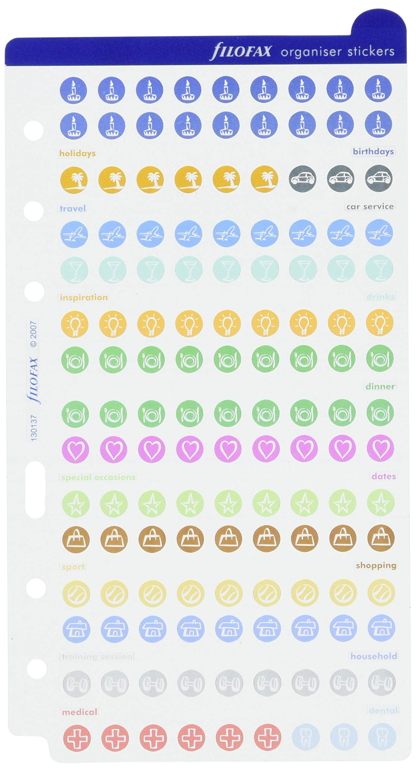 Filofax Personal Organiser Stickers