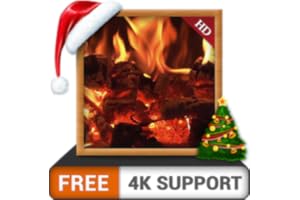 Foyer �� bois boucl�� GRATUIT - Profitez de l'ambiance paisible de votre t��l��viseur 4K et de votre p��riph��rique Fire comme fond