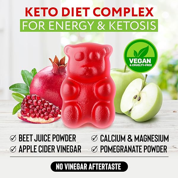 KETO ACV GUMMIES FOR WEIGHT LOSS & DETOX – ACV KETO GUMMIES 1500 MG – VEGAN APPLE CIDER VINEGAR GUMMIES FOR KETOSIS, METABOLISM & ENERGY – AC KETO GUMMIES – 60 COUNT