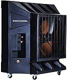 Portacool PAC2K36HPVS 36-Inch Portable Evaporative Cooler, 10100 CFM, 2600 Square Foot Cooling Capacity, Variable Speed, Black