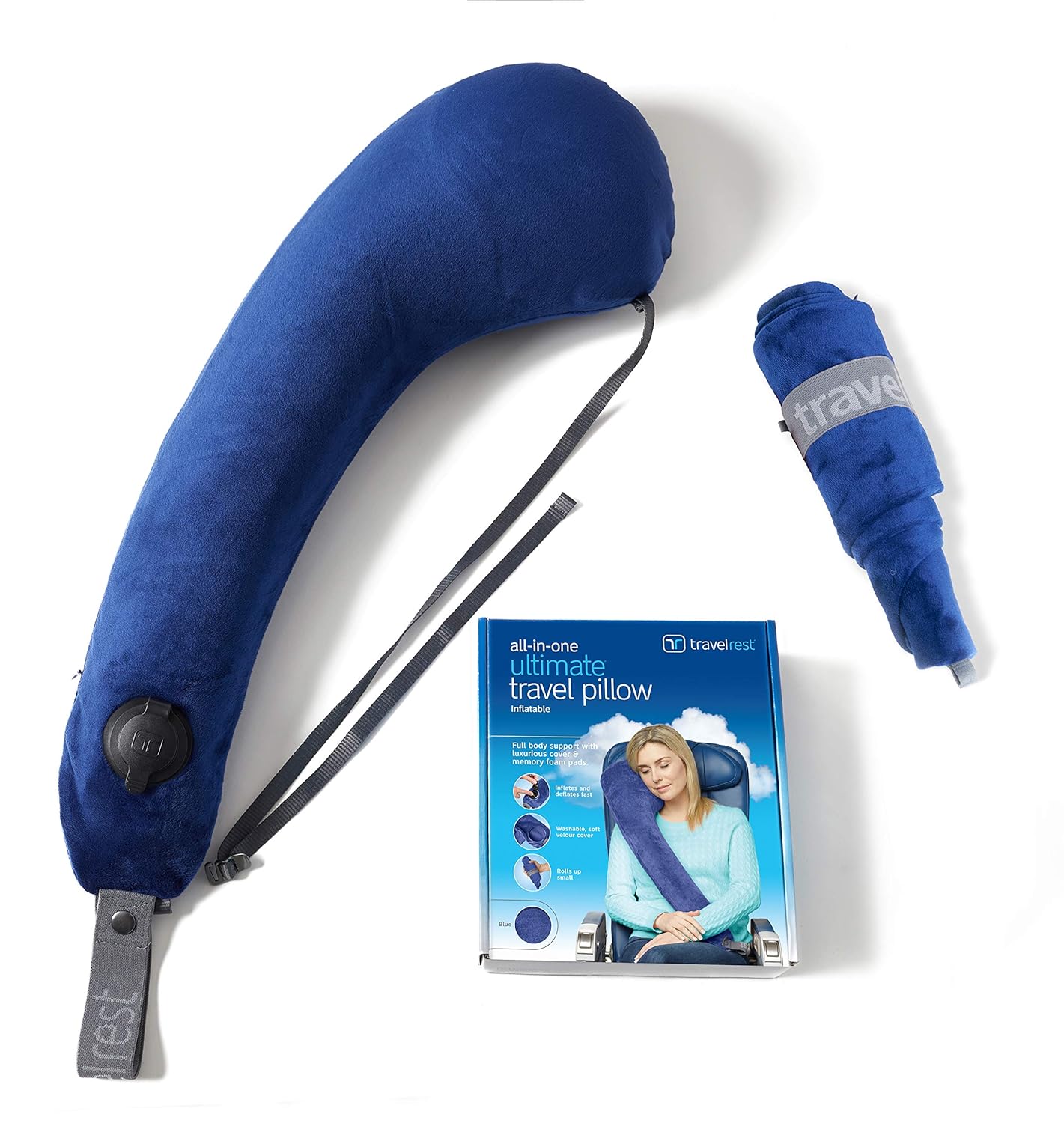 Travelrest® AllinOne Premium Travel Pillow/Neck Pillow Plush