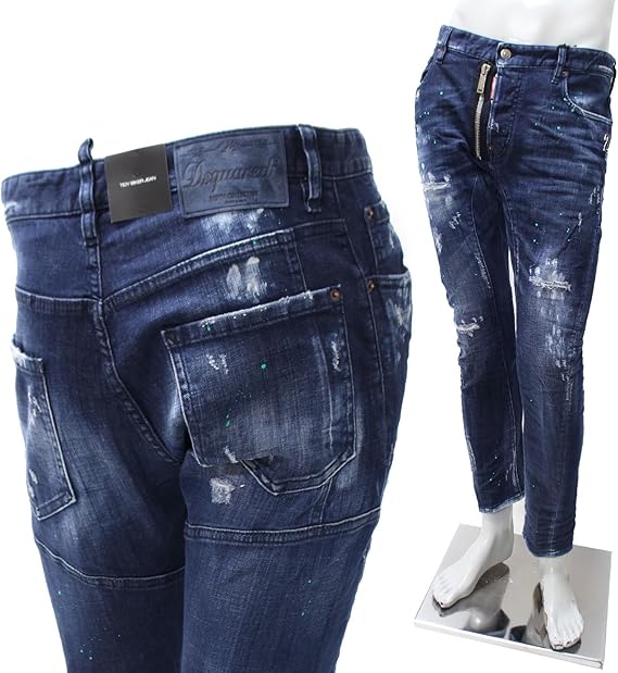 Amazon ディースクエアード Dsquared2 Tidy Biker Jean ジーンズ デニム ブルー Lb0326 S 470 サイズ 44 並行輸入品 ジーンズ 通販