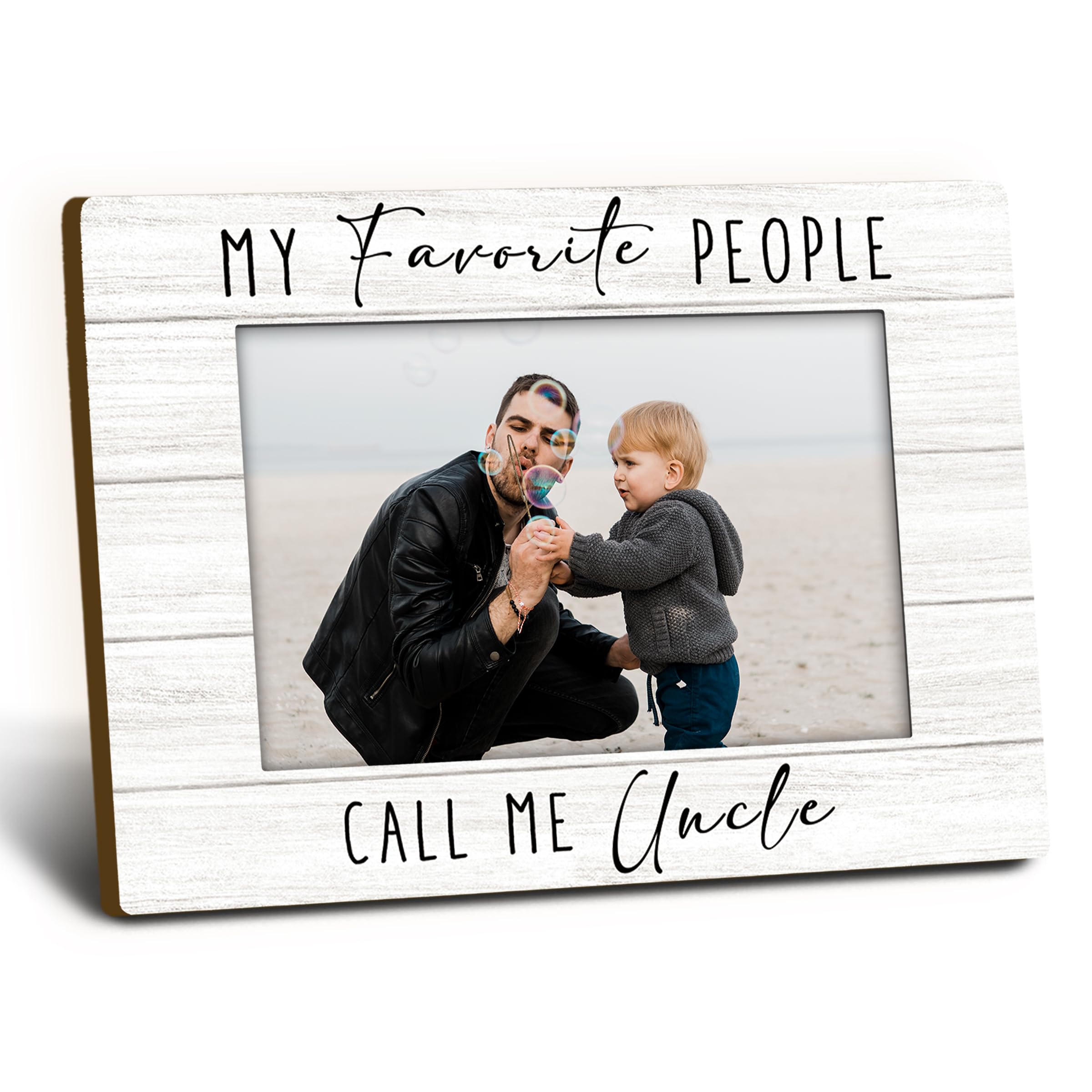 View 1 of Foyoulame Uncle Gifts Picture Frame 4x6, Uncles Wooden Picture Frame, Christmas Fathers Day Birthday Gifts for Uncles from Niece Nephew, Call Me Uncle Decorative Photo Frames for Table Desk Decor