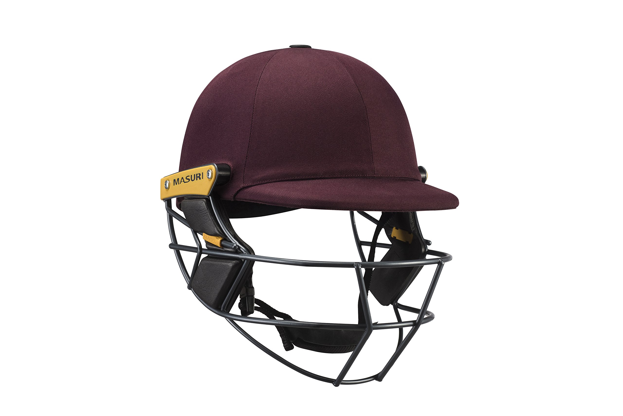 Masuri Unisex Adult OS2 Test Steel Cricket Helmet - Maroon, Large