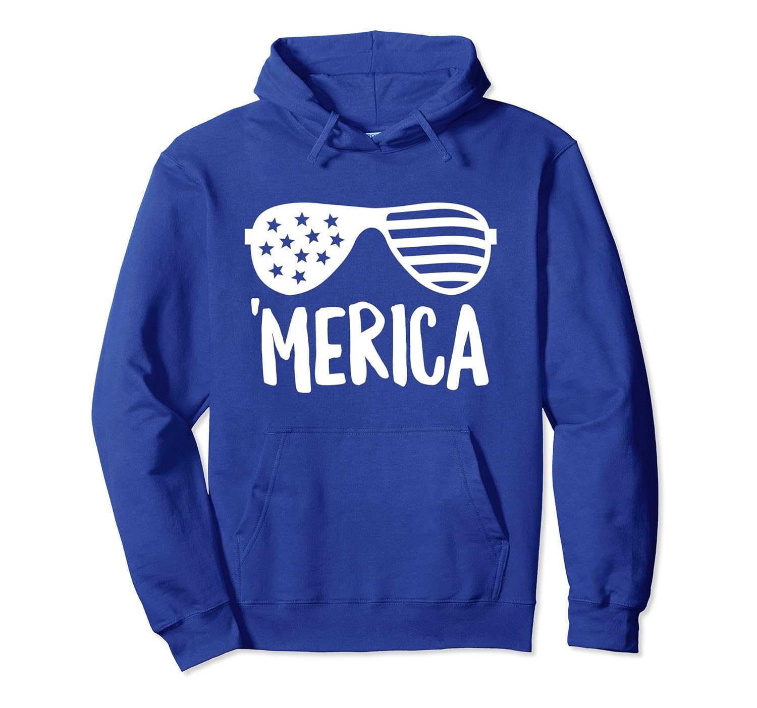 Merica Sunglasses USA Fourth of July Brush Hoodie (Dark)-anz