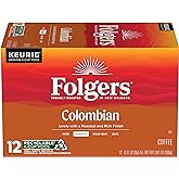 Folgers Colombian Coffee, Medium Roast, Keurig K-Cup Pods, 12 count Box