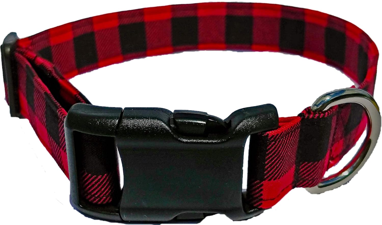 red and black dog collar