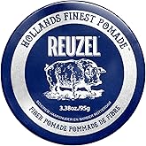 REUZEL Fiber Pomade, Firm and Pliable All Day Hold, Water Soluble Styling, Low Shine and Flake Free, Easy To Wash Out, For All Hair Types