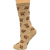 Hot Sox Thanksgiving Themed Crew Socks 1 Pair, Women's Shoe Size 4-10 / Sock size 9-11
