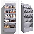 FENTEC 1 Pack Over-the-Door-Shoe-Organizers, Hanging Shoe Organizers with Large Pocket Shoe Holder Hanging Shoe Rack for Closet Shoe Organizer for Wall, Over Door Organizer with 15 Pockets Gray