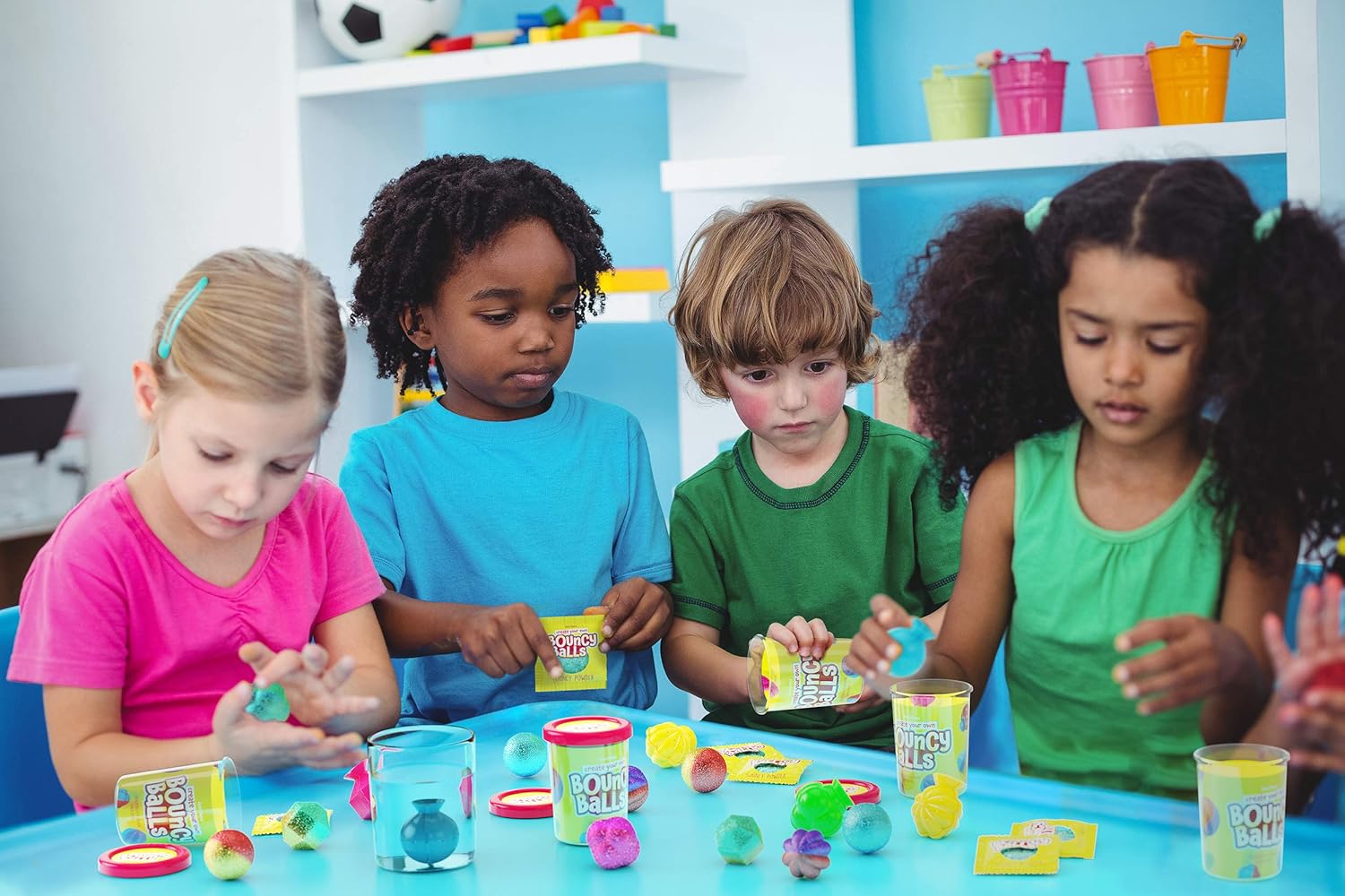 Make Your Own Bouncy Ball Kit - 12 Individual Kits - Science Party Favors - Cool Birthday Parties Activities for Kids - Create 12 Balls - Fun DIY Arts and Crafts for Kids Bulk - STEM Craft Projects: Toys & Games