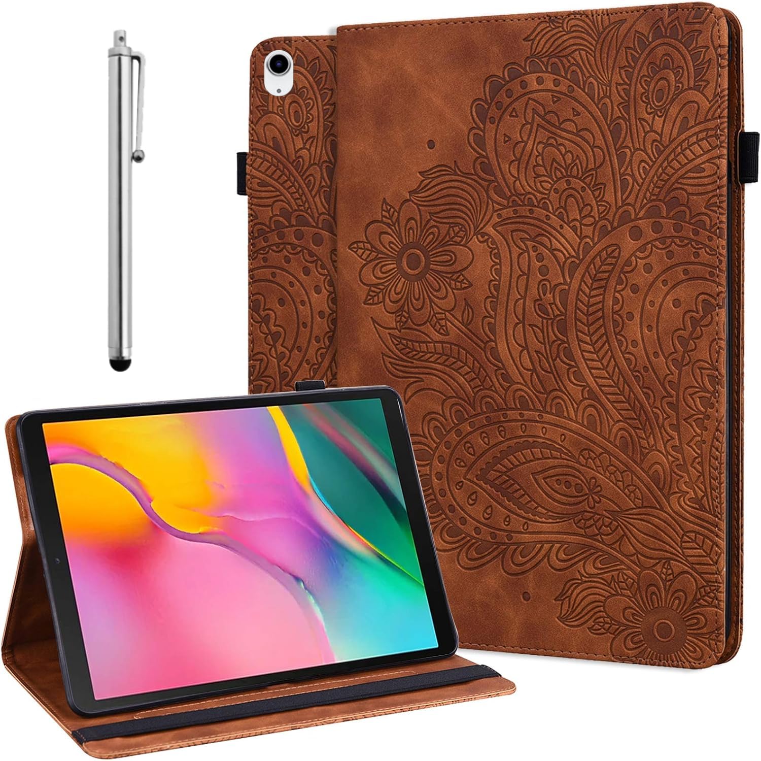 GLANDOTU Case for iPad (A16) 11th Generation 2025/iPad 10th Generation 10.9 Inch 2022 Tablet Case (Auto Sleep/Wake),Flip Wallet PU Leather Tablet Cover with Fold Stand Function Cases -Brown