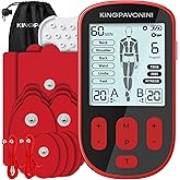 KingPavonini 3-in-1 TENS Unit Muscle Stimulator for Pain Relief Therapy, Dual Channel 36 Modes TENS Machine with 12 Pads, Rechargeable & Portable EMS Muscle Stimulator for Back, Shoulder, Neck