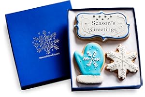 Christmas Cookies, Hand Decorated Vanilla Sugar Cookies, Christmas Gift Basket, Gourmet Holiday Food Gift Box, Christmas Gifts, For Women, Him, Her, Office, Corporate, employee, 3 Count Custom Cookies