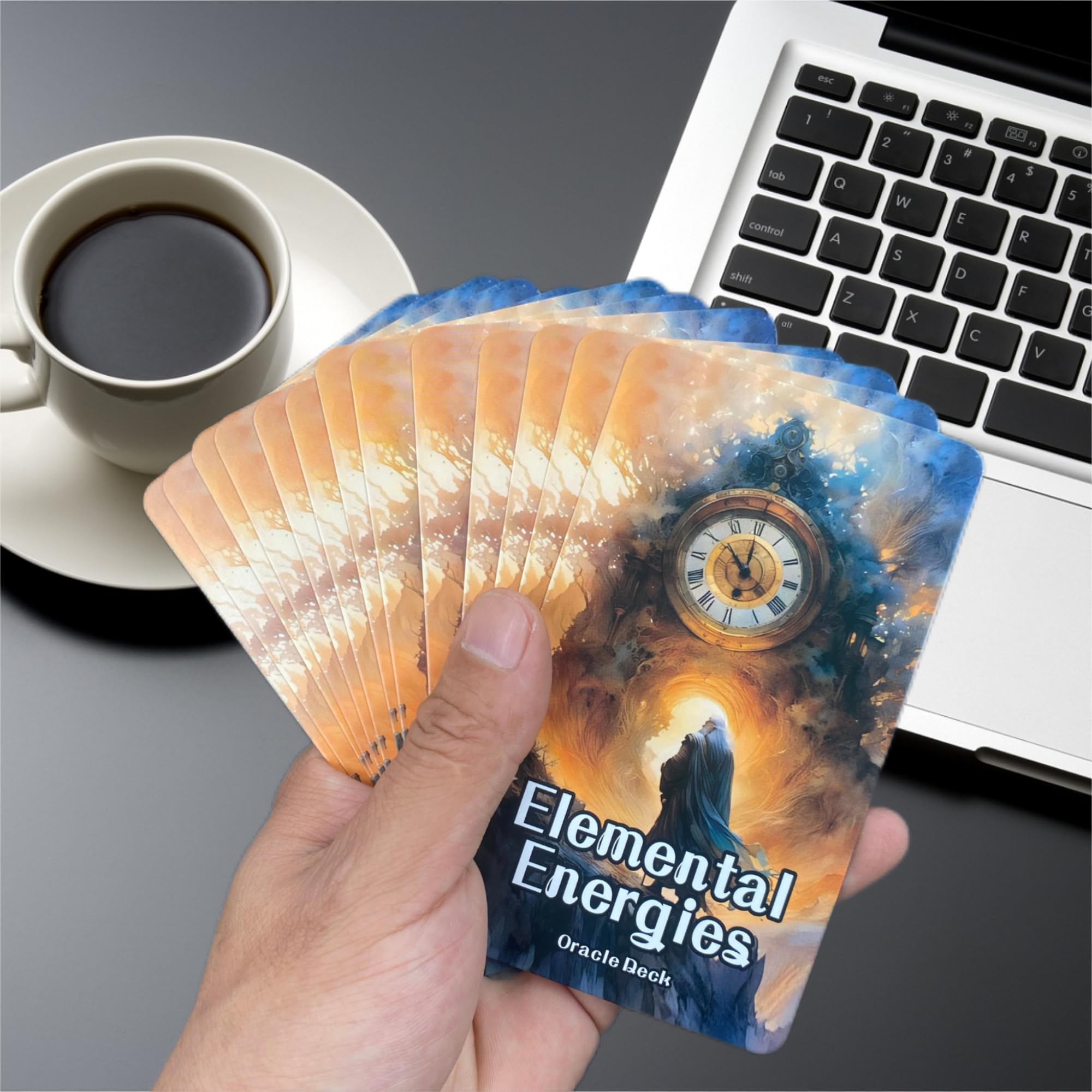 ZHQGYN Elemental Energy Oracle Cards: Harness The Power of Nature for Spiritual Guidance, Oracle Tarot Cards Readings for Beginners, clearing Life and karmic influences