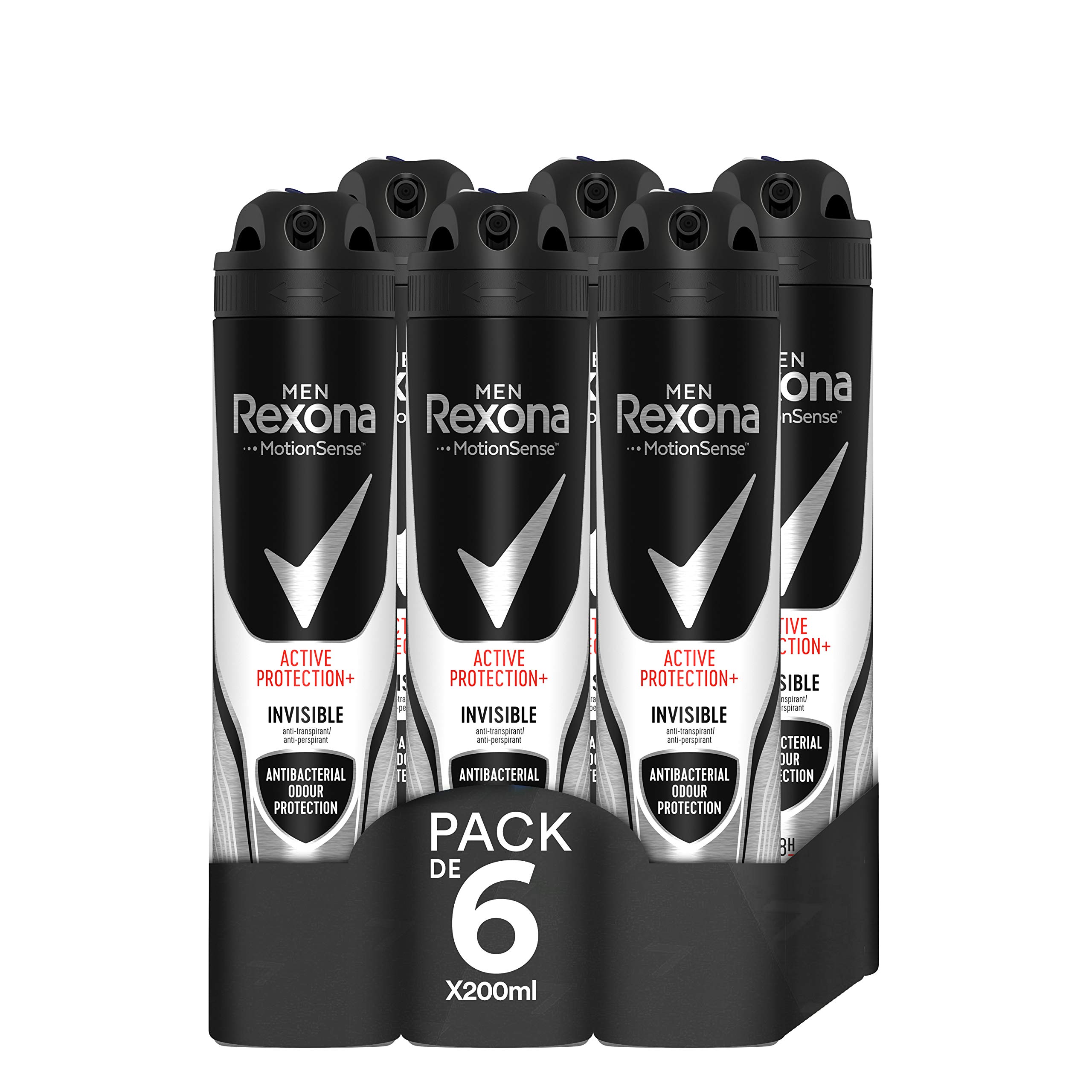 6 desodorantes 200ml Rexona Active Pro+ 