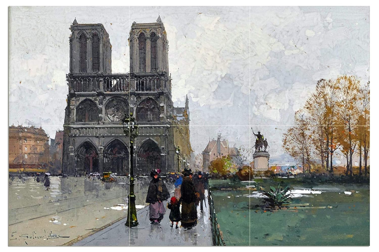 Paris Frankreich Notre Dame de Paris Fliese Wandbild Küche Spritzschutz Marmor Keramik - Bild 4 von 10