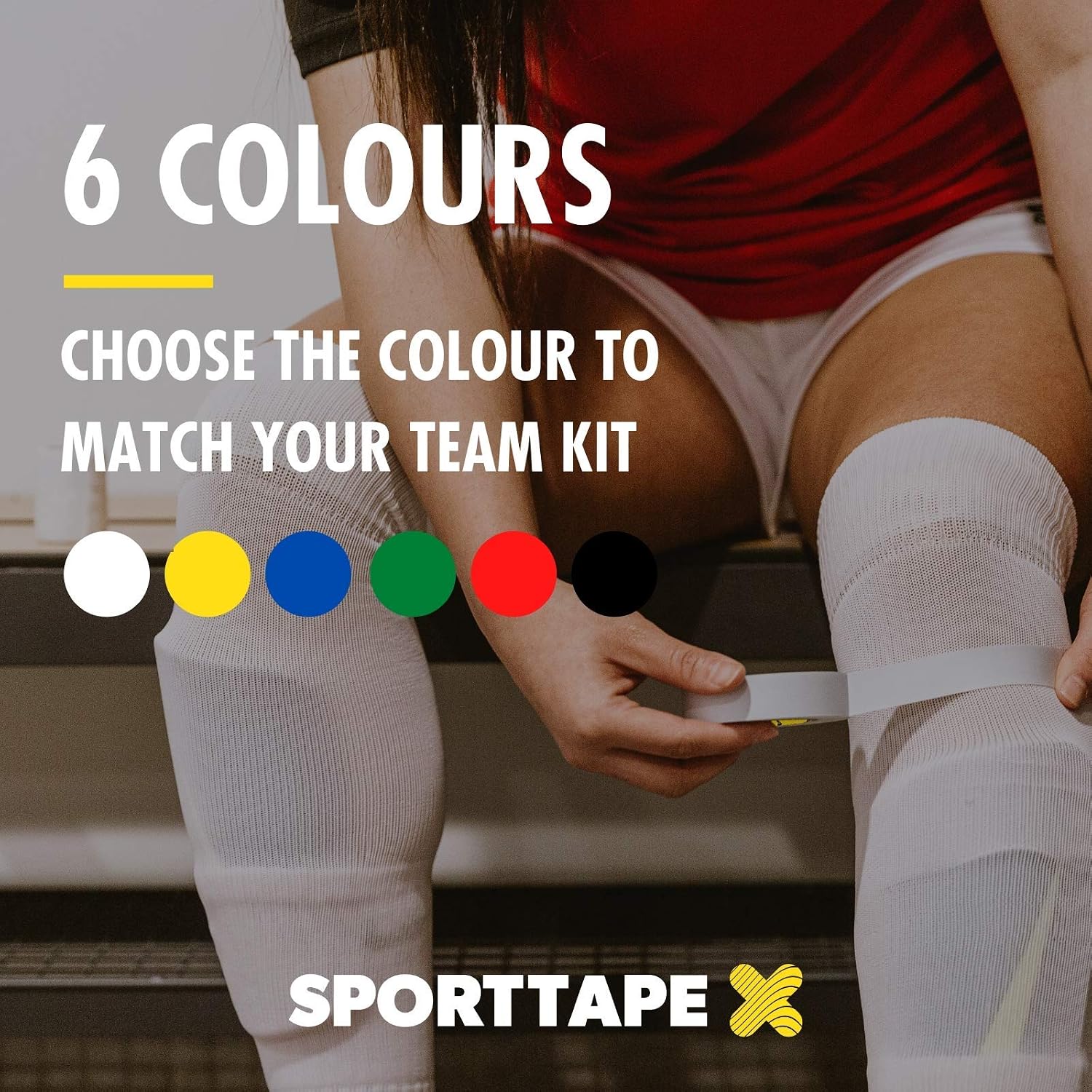 SPORTTAPE 6 Rolls Sock Tape - White - 1.9cm x 20m, 6 Count (Pack of 1) - Image 4