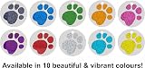 LARRYROO Personalised Engraved Pet ID Tag Round Glitter Paw 25mm Pink view 5