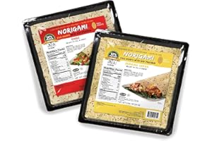 Norigami Non-GMO Gluten-Free Soy Wraps Sesame Seeds and Soy Wraps Chili (10 Wraps Per Pack), Low Carbs, High Protein, Vegetarian, Ready To Fill And Serve Wraps, Thin And Healthy Wraps (2 Packs)