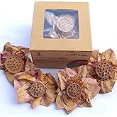 Lotus Flower Tea Bloom Flowering Teas, Dried Whole Blooming Tea Flowers, Blue Dried Flowers Flor De Loto, Delicious Intense Flavor, No Caffeine, Low Calorie (4 Flower Blooms)