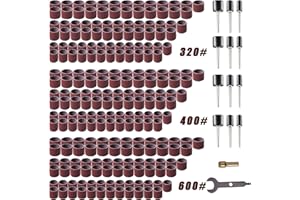 JUASKY 239pcs Sanding Drums Set,Rotary Tool Sanding Drums, Sanding Bits Sander Accessories for Dremel Rotary Tool Drill Woodworking 320grit,400grit,600grit