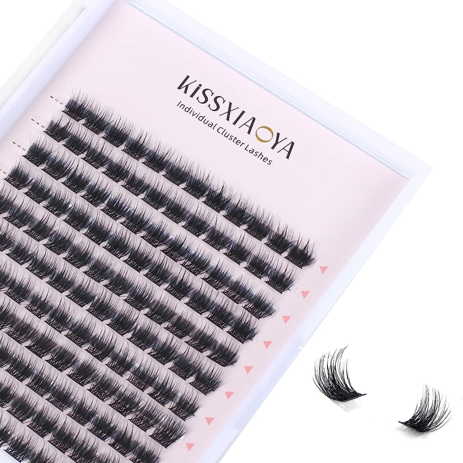Cluster Lashes Extensions, 144Pcs Individual Clusters Lashes D Curl 12mm, Wide Stem Cluster Eyelashes Soft Natural False Eyelashes DIY Eyelash Extension At Home (12mm, 144P D Curl) — image 1
