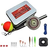 LoDinpo Emergency Survival Fishing Iron Box Telescopic Fishing Rod 21 Fishing Gear Compact Camping Essentials for Outdoor in Backpack Doubles as First Aid Kit for Car or Travel SurvivalFishingRodBox