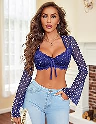 Avidlove Women's Sexy Contrast Lace Mesh Lingerie