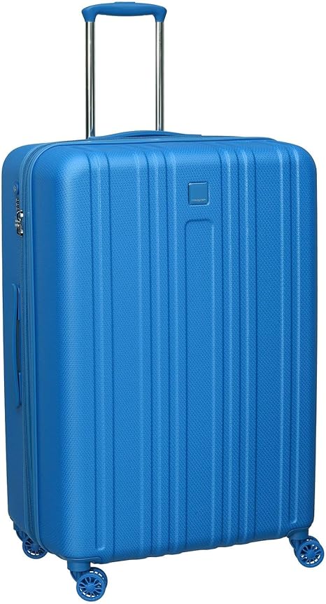 blue hardside luggage