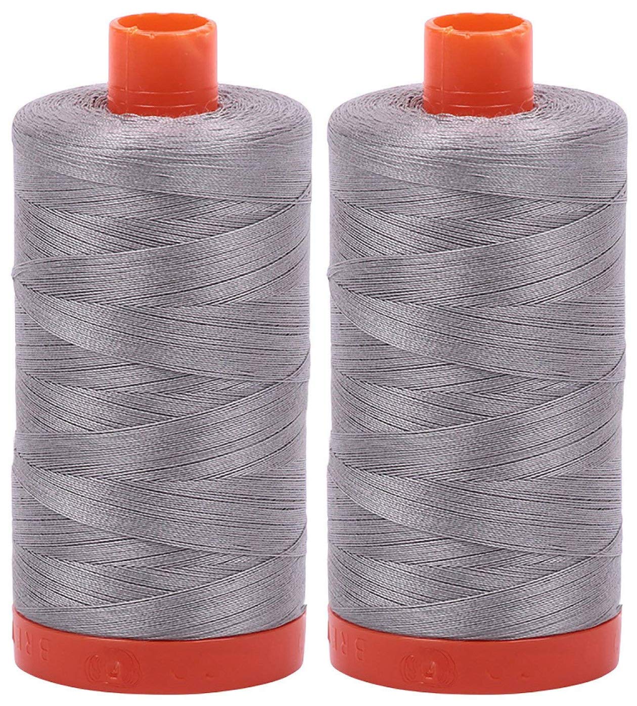 2-Pack - Aurifil 50WT - Stainless Steel (2620) Solid - Mako Cotton Thread - 1422 Yards Each2 — image 1