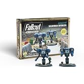 Modiphius Fallout: Wasteland Warfare - 2 Securitron Enforcer Robots | Post-Apocalyptic Miniatures Set Includes 2 Resin Figures and 2 Scenic Bases, Perfect for Sci-Fi Tabletop Board Game Fans