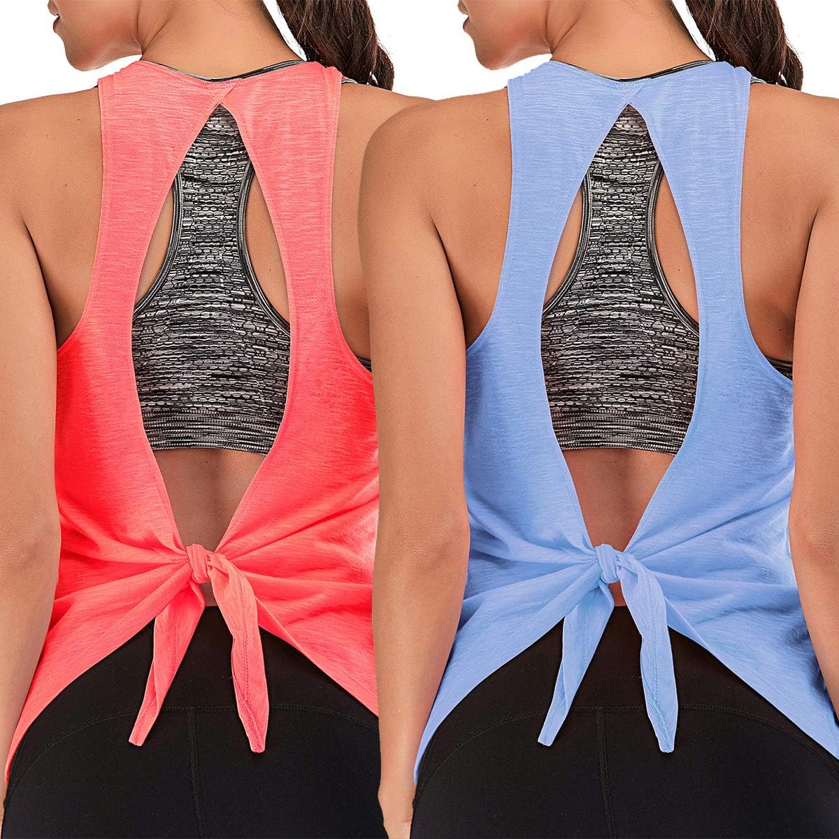 FAFAIR Bra Tanks Workout Tank Tops for Women with Built Bra Exercise Yoga Gym Shirts