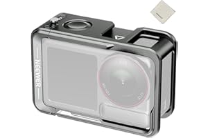 NEEWER AC014 Action 5 Pro Cage Video Rig with Cold Shoe, 1/4" Thread, Shutter Button, Cleaning Cloth Compatible with DJI Osmo