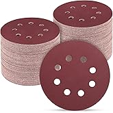 POTUINOM 100 PCS 5 Inch Sanding Discs 600 Grit, Round Hook and Loop Sandpaper for Random Orbital Sander